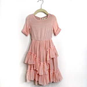 Joyfolie Mia Joy LInen Blend Ruffled Tier Dress